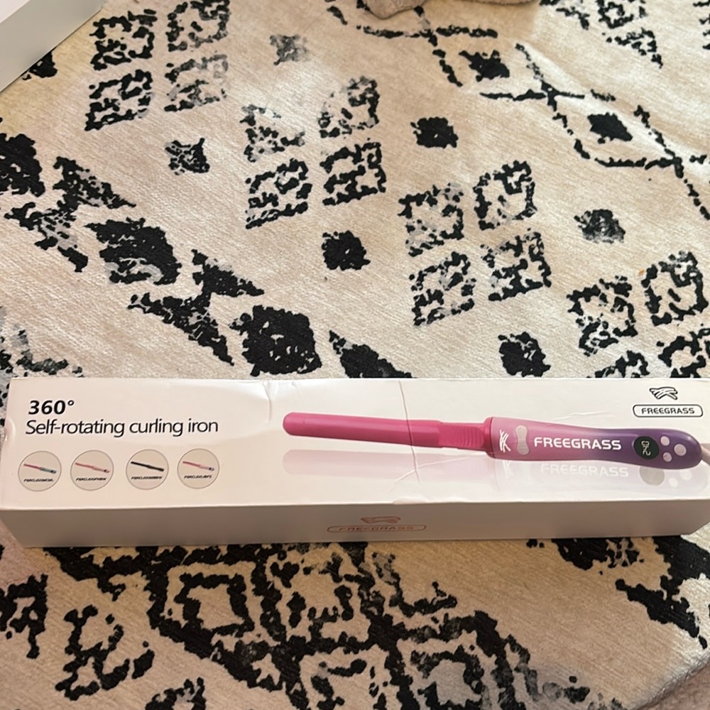 360 self rotating curling iron